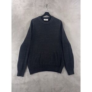 Buck Mason Seafarer Cotton Rib Crew Sweater Mens Size XL Gray Coastal Knit